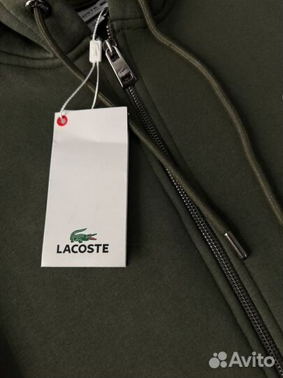 Зип худи Lacoste мужское зеленое