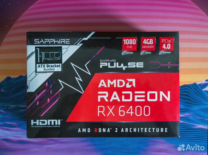 Видеокарта Sapphire AMD Radeon RX 6400 pulse