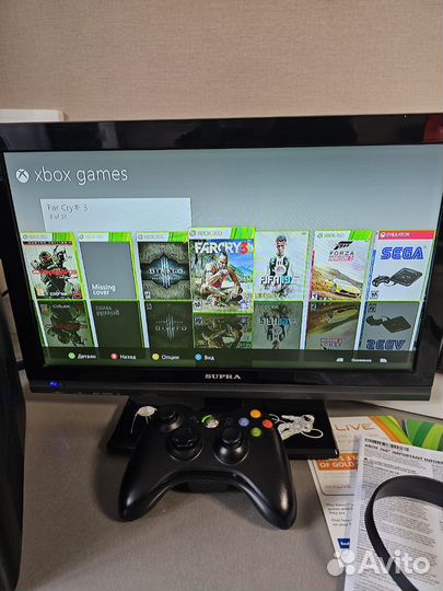 Xbox 360 slim прошитый 250gb 37 игр freeboot