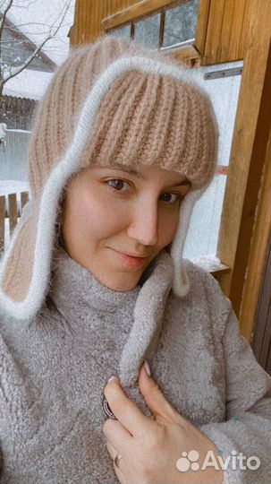 Шапка ушанка женская
