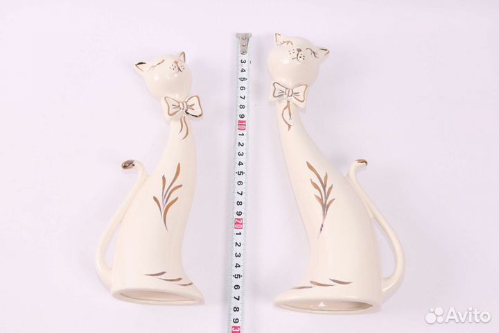 Фарфоровые статуэтки «Пара кошек»