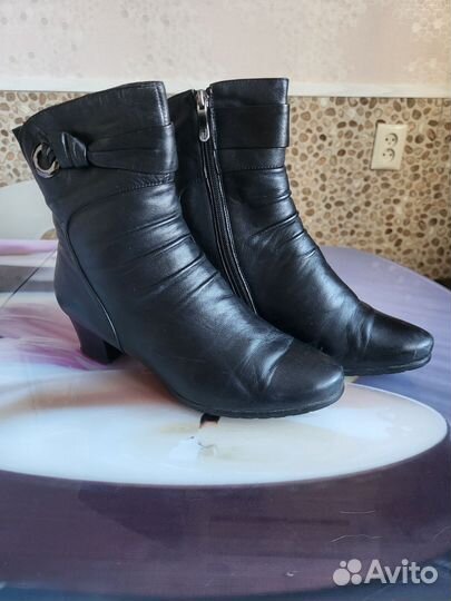 Полусапоги женские зимние натуральная кожа