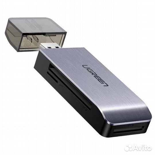Картридер USB-C TF/SD (CM184) серый Ugreen (для 4