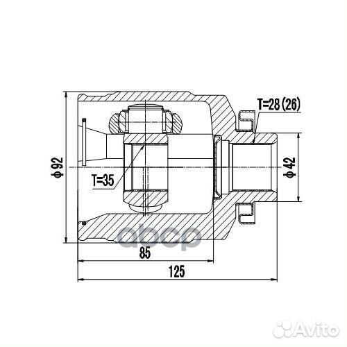 ШРУС внутренний перед прав Z87815R Zikmar