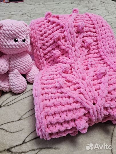 Плед детский плюшевый