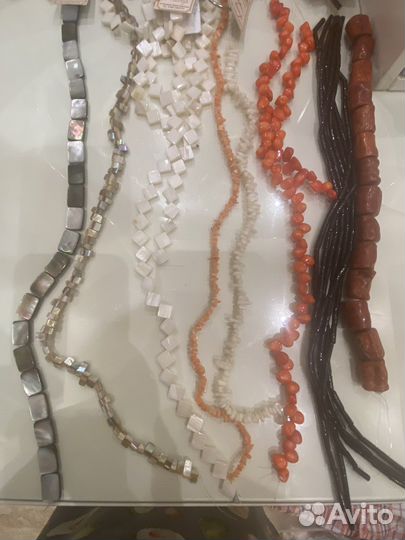 Натуральные бусы колье минералы