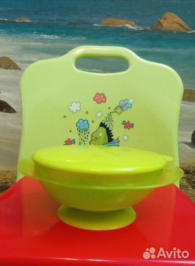 Поильник чашка Тарелка Нагрудник силиконовый +