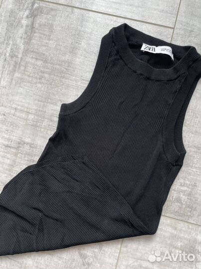 Топ zara лапша черный