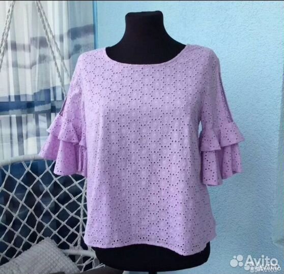 Блузка хлопок ришелье 42