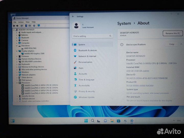 Ноутбук asus x540LA Core i3