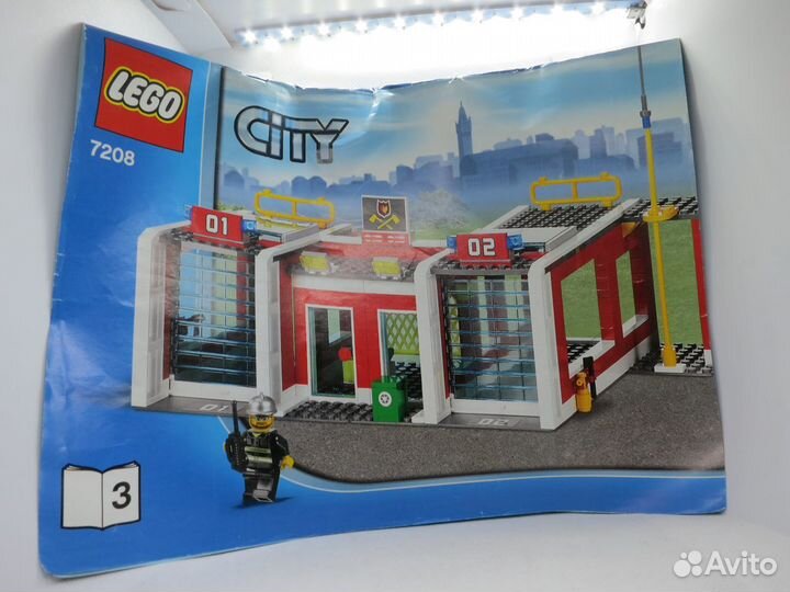 Lego city 7208 пожарная часть