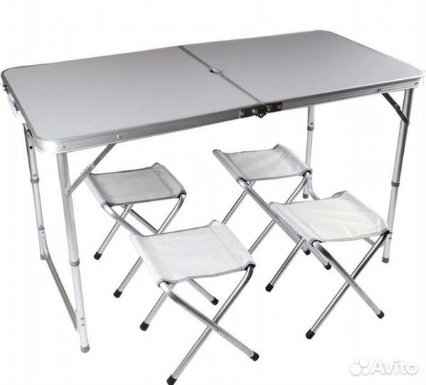 Стол туристический раскладной 60*120 см и 4 стула