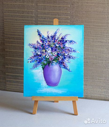 Картина маслом летний букет полевых цветов