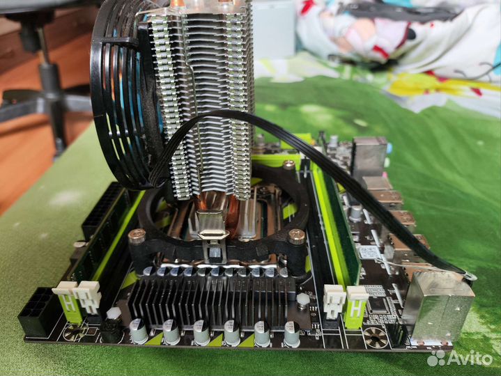 Комплект, мать, проц, куллер, RAM