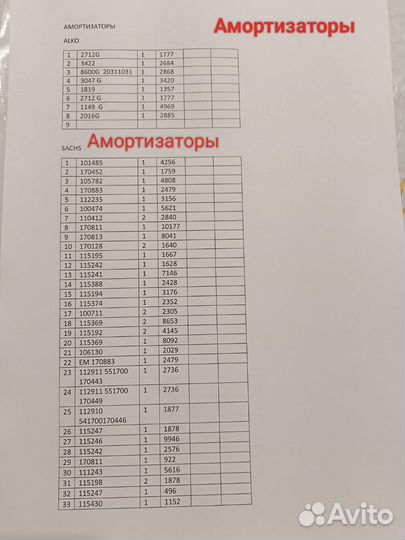 Амортизаторы