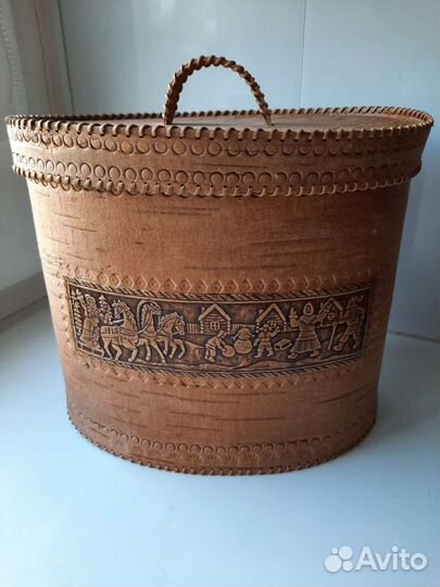 Туесок-хлебница из бересты