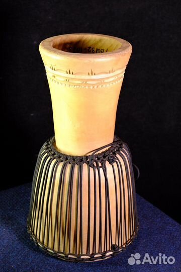 Настоящий Джембе из Гвинеи 11.3’ дерево кожа