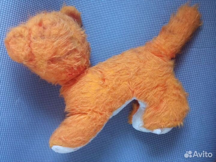 Мягкая игрушка СССР тигр кошка рыжая ватная