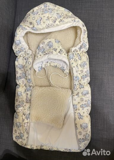 Конверт зимний в коляску на овчине