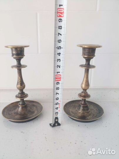 Старинные бронзовые подсвечники