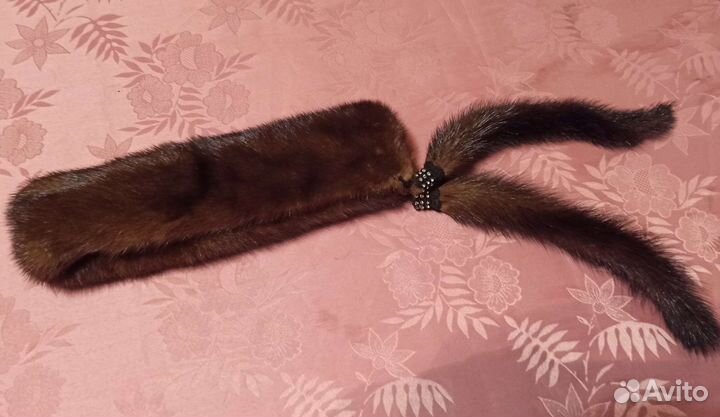 Зимняя повязка на голову, женская, норковая