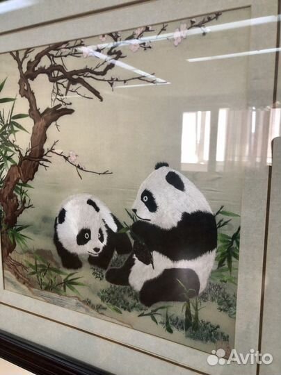 Картина шелкография Китай