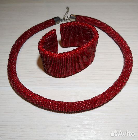 Браслет и жгут из бисера / Колье / Заказ