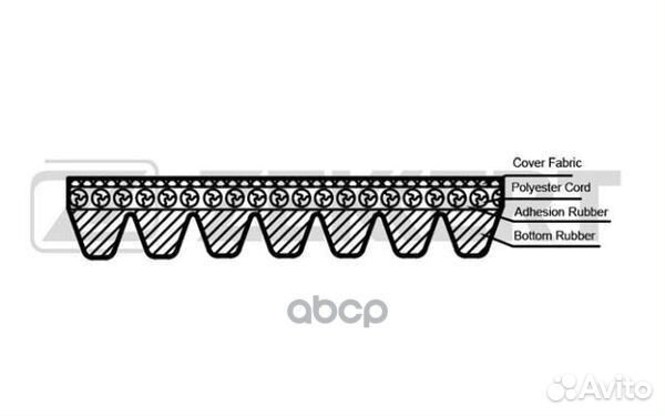 Ремень поликлиновой Toyota LC Prado 150 09- Hi