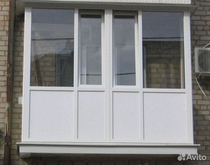 Пластиковый балкон с установкой