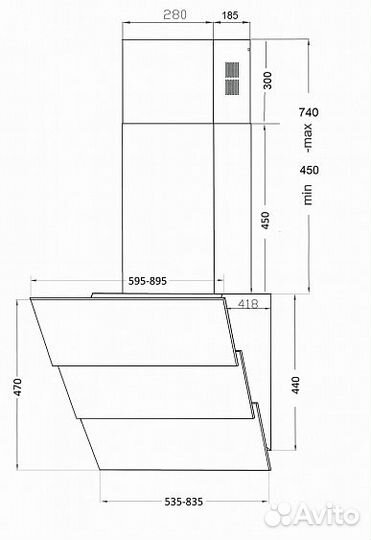 Вытяжка kuppersberg f 625 bl