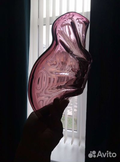 Фруктовница вазочка винтаж цветное стекло