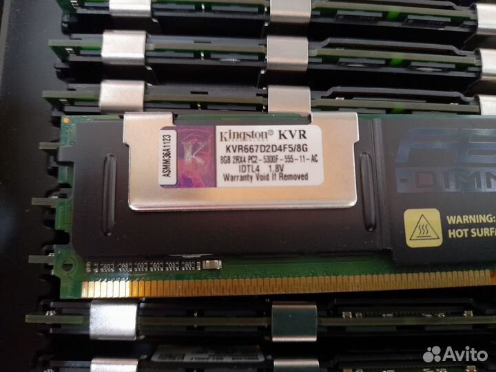 Память fbdimm KVR667D2D4F5/4G Kingston 4гб 8гб 2гб