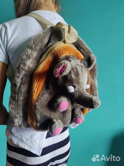 Рюкзак детский плюшевый слон