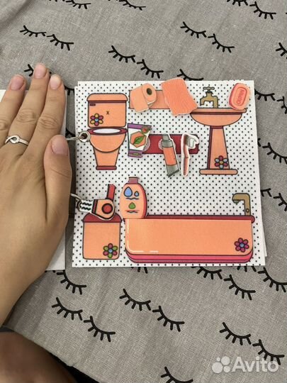 Книжка с липучками кукольный домик