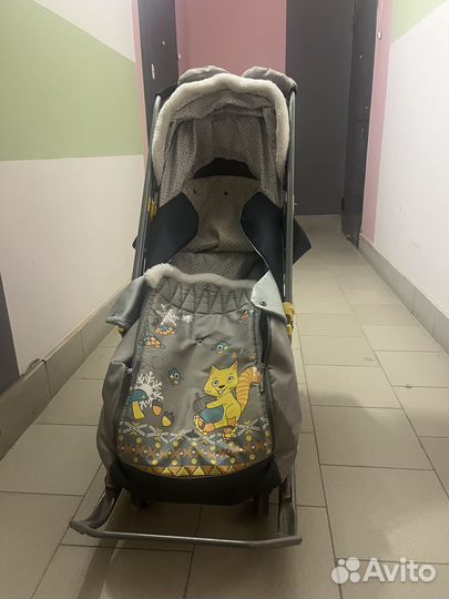 Детские санки коляска бу