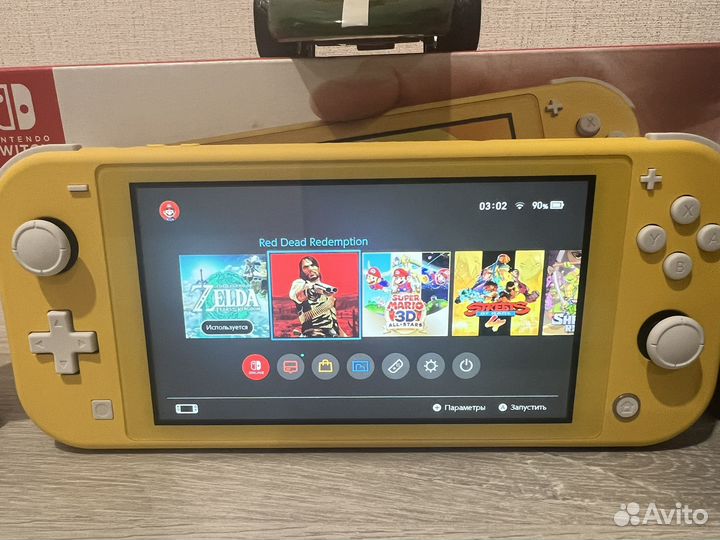 Новый прошитый Nintendo Switch Lite желтый