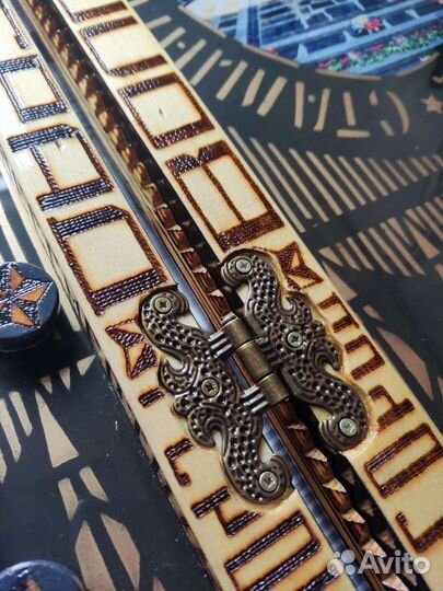 Нарды ручной работы со стеклом