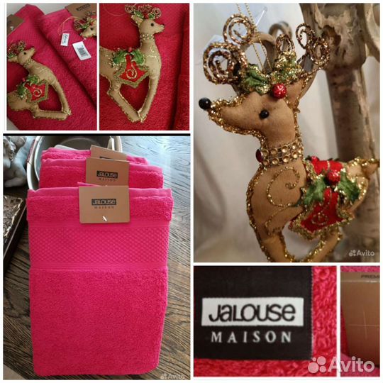 Олень новогодний полотенце (Франция-Португалия)