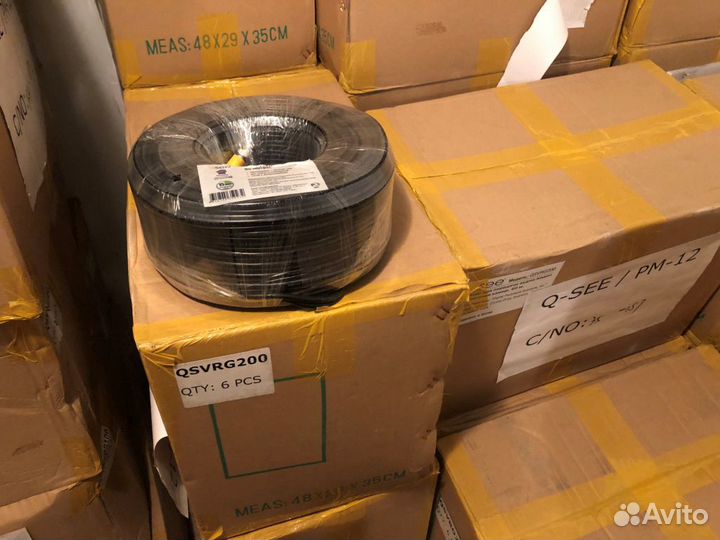 Кабель видеонаблюдения RG59+питание (всепогодный)