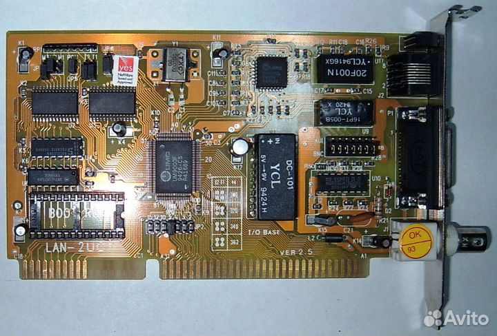 Сетевые карты Ethernet 10 Мбит/с 16 bit ISA