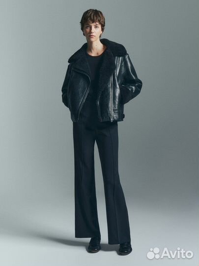 Massimo dutti дубленка авиатор