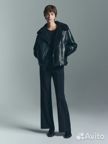 Massimo dutti дубленка авиатор