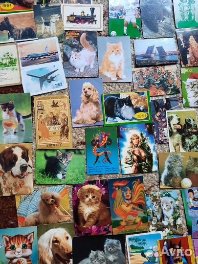 Карманные календарики от 80 до 00х годов