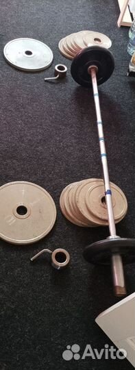 Штанга гриф блины бу