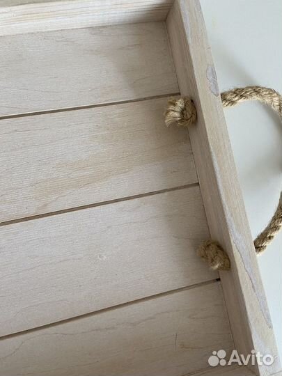 Поднос деревянный с ручками для пикника