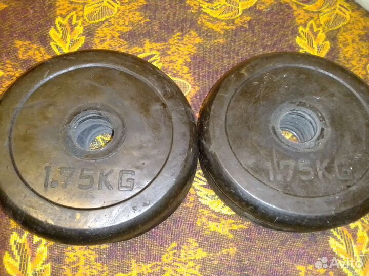 Спортивные блины 4шт по 1.75 кг