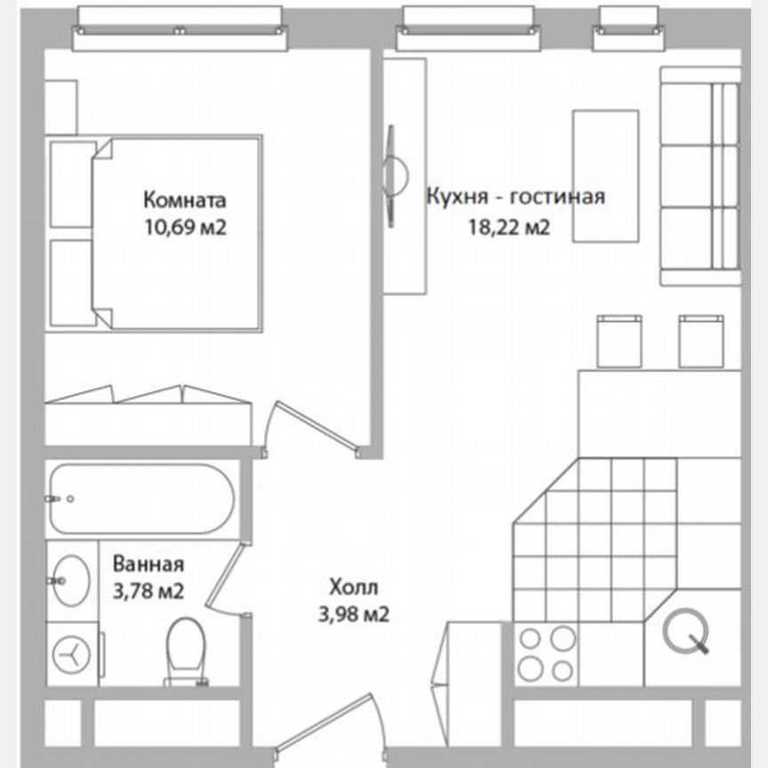 1-к. апартаменты, 36,7 м², 10/16 эт.