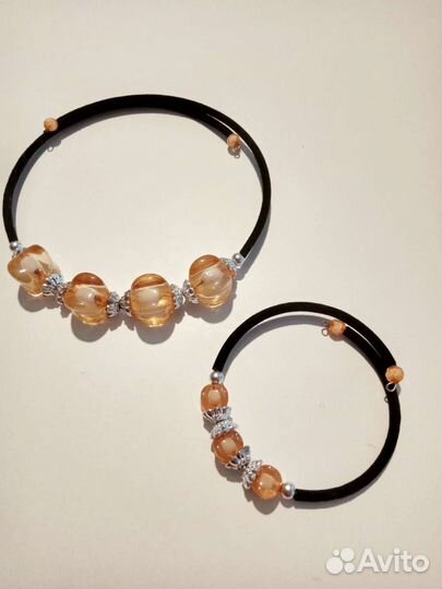 Колье- чокер и браслет