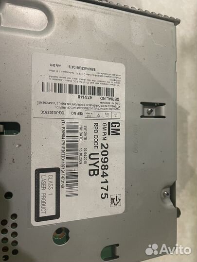 Штатная магнитола на chevrolet cruze дорест