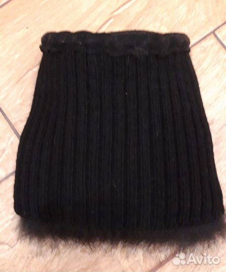 Шапка вязаный мех